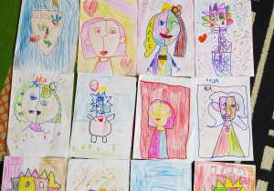 galeria portretów autorstwa dzieci